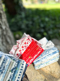 Red and White Fat Quarter Bundle 15 fat quarters